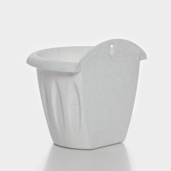 Кашпо настенное «Фелиция», 1 л, d=16 см, цвет мраморный