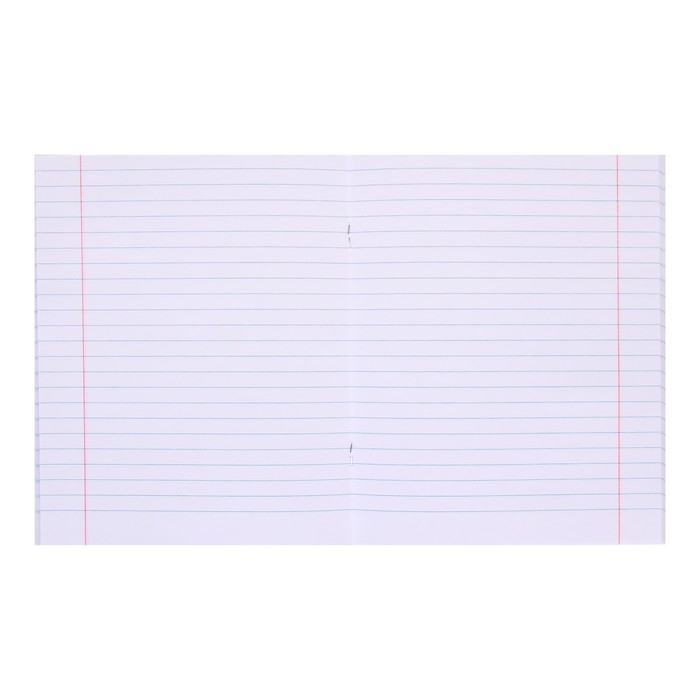 Тетрадь 48 листов в линейку "Синяя", обложка бумвинил, блок офсет