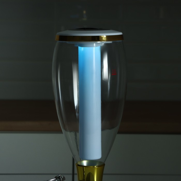 Башня пивная Gold, колба с подсветкой, 3 л, цвет золотой Башня пивная Gold, колба с подсветкой, 3 л, цвет золотой