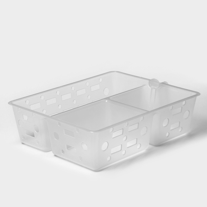 Набор органайзеров универсальных (S+M+L), 3 шт, цвет прозрачный Набор органайзеров универсальных (S+M+L), 3 шт, цвет прозрачный