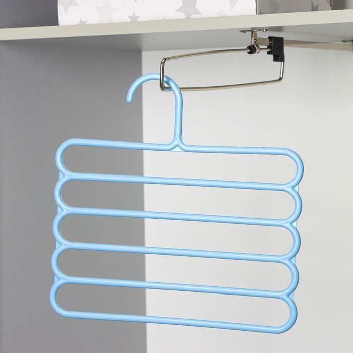 Плечики - вешалки для брюк и юбок Доляна, многогуровневая, 33×33 см, цвет МИКС Плечики - вешалки для брюк и юбок Доляна, многогуровневая, 33×33 см, цвет МИКС