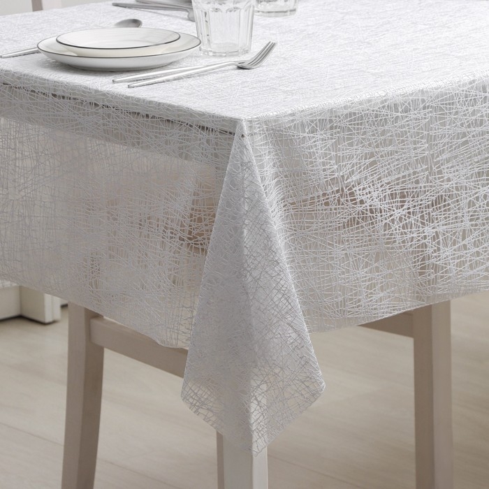 Клеёнка на стол «Паутинка», ширина 137 см, рулон 20 метров, толщина 0,5 мм, цвет белый Клеёнка на стол «Паутинка», ширина 137 см, рулон 20 метров, толщина 0,5 мм, цвет белый
