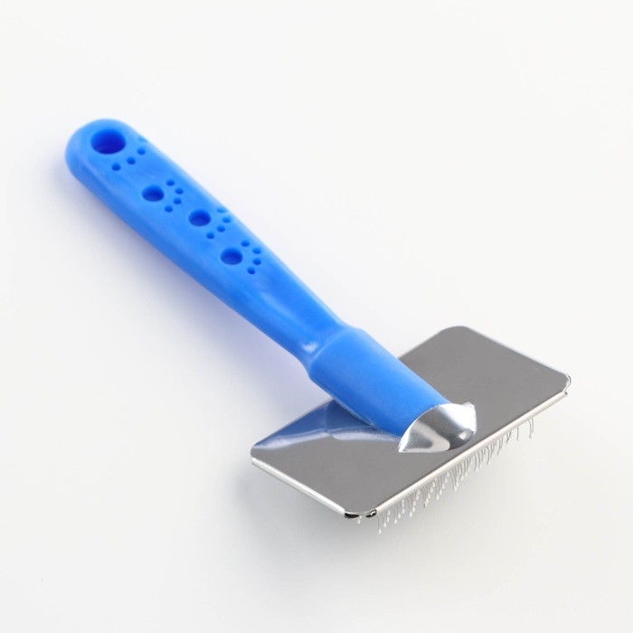 Пуходерка  Пуходерка "Лапки" малая с каплями, 6 х 12 см, синяя