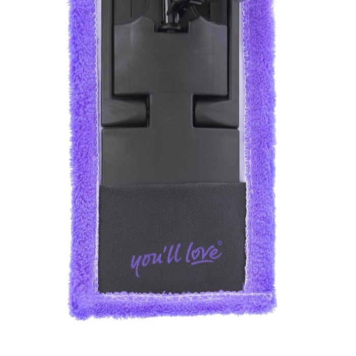 Швабра с насадкой, насадка 42х13.5 см,телескопическая ручка 84-150 см, из микроволокна Швабра с насадкой, насадка 42х13.5 см,телескопическая ручка 84-150 см, из микроволокна