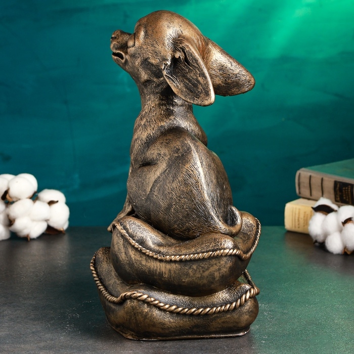 Копилка Копилка "Чихуа на подушке" 18х18х34см, бронза