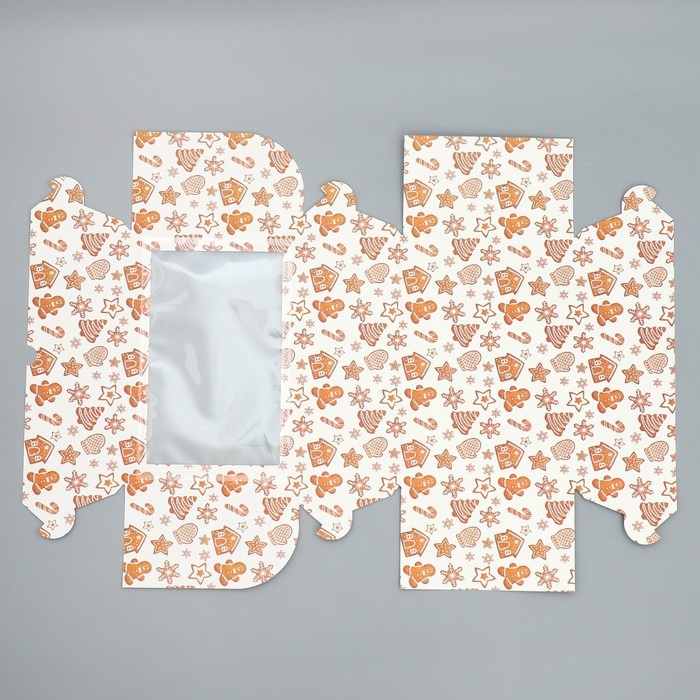 Коробка для капкейков складная с двусторонним нанесением «С Новым годом», 25 х 17 х 10 см, Новый год Коробка для капкейков складная с двусторонним нанесением «С Новым годом», 25 х 17 х 10 см, Новый год