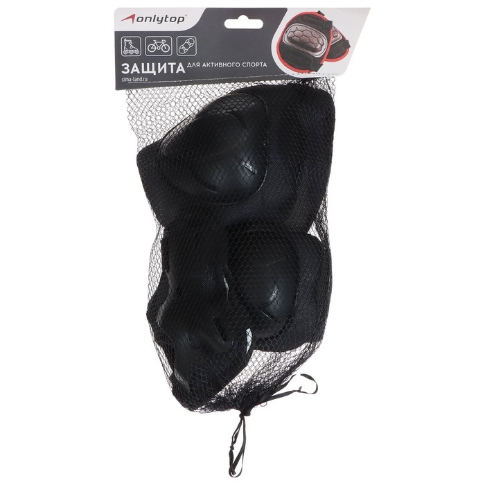 Защита роликовая ONLYTOP, р. универсальный, цвет чёрный Защита роликовая ONLYTOP, р. универсальный, цвет чёрный
