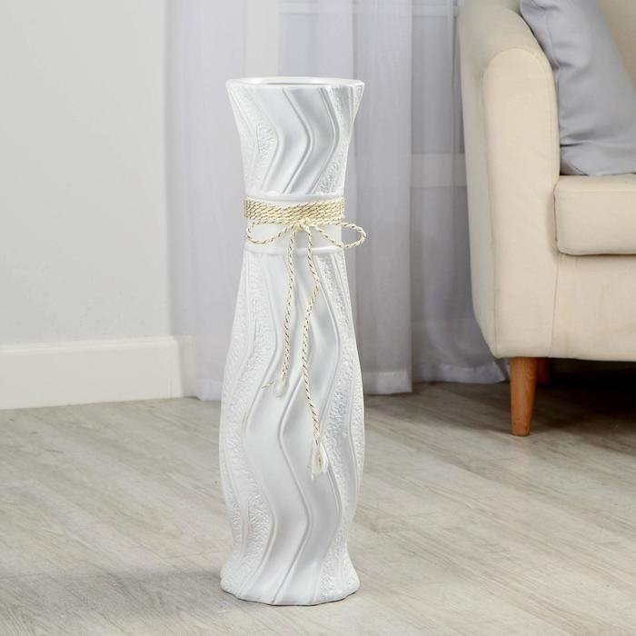 Ваза керамика напольная Ваза керамика напольная "Флавия" 16х60 см, белый