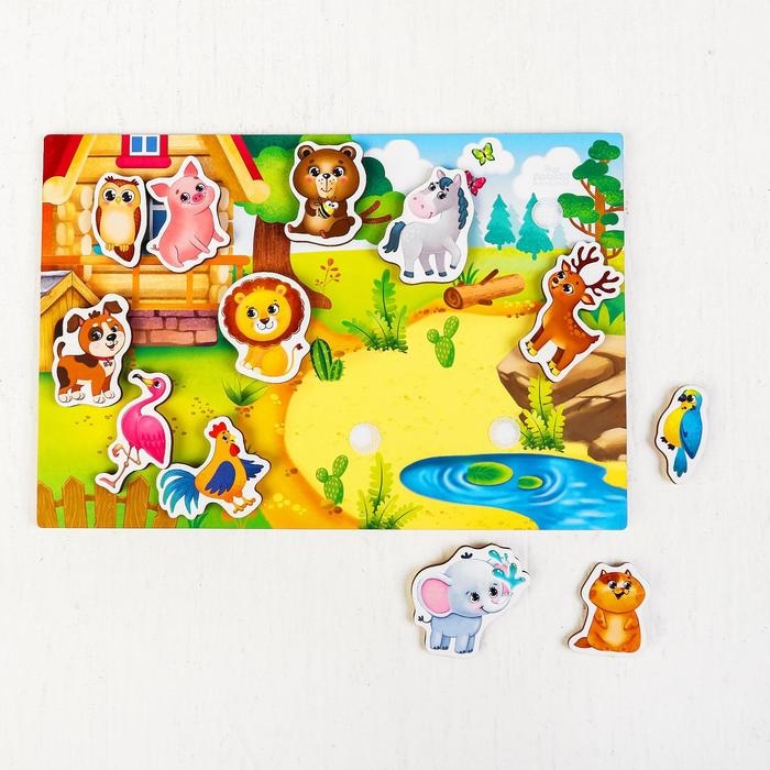 Головоломка липучки «Кто где живёт» Головоломка липучки «Кто где живёт»