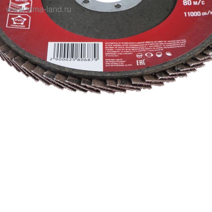 Круг лепестковый торцевой конический ЛОМ, 125 х 22 мм, Р40 Круг лепестковый торцевой конический ЛОМ, 125 х 22 мм, Р40