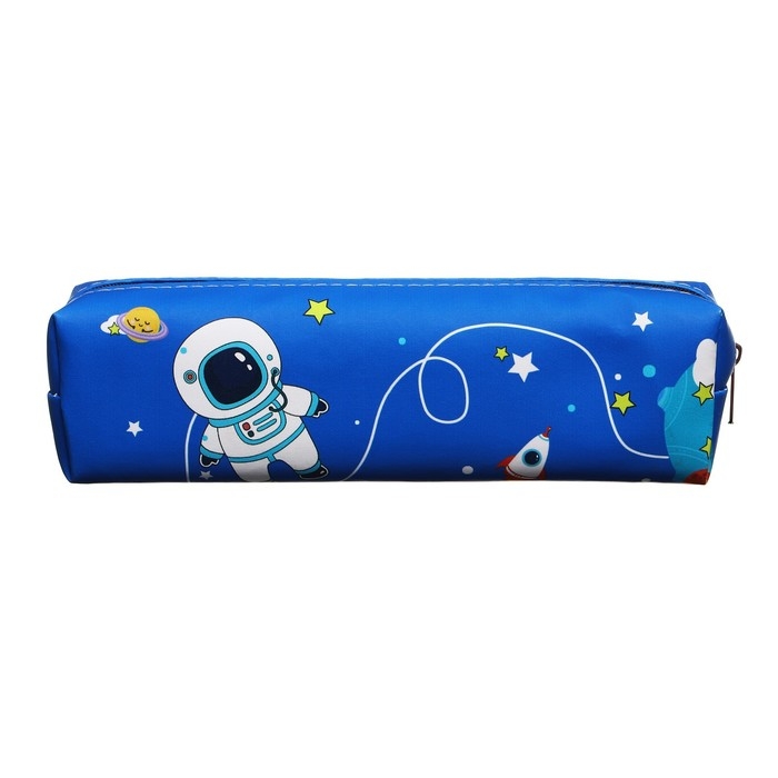 Пенал школьный Пенал школьный "Космос" на молнии, синий