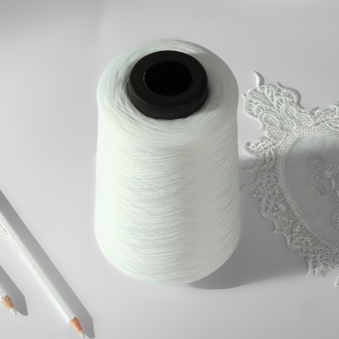 Нитки для оверлока 150D/1, 32910 м, текстурированная, некручёная, цвет белый Нитки для оверлока 150D/1, 32910 м, текстурированная, некручёная, цвет белый