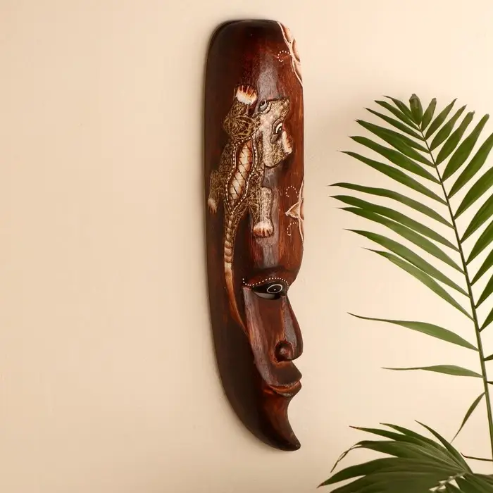 Интерьерный сувенир маска Интерьерный сувенир маска "Ящерица" 50х12х5 см