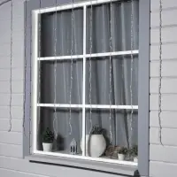 Гирлянда &laquo;Водопад&raquo; 2&times;1.5 м, IP44, прозрачная нить, 400 LED, свечение мульти, 8 комбинаций режимов, 220 В