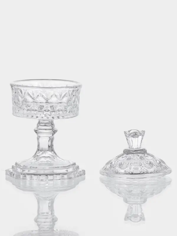 Емкость для хранения на ножке "Трофей" 8х8х14,5 см, прозрачный