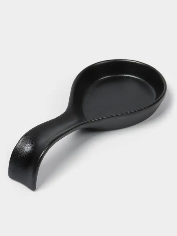 Подставка под ложку с поддоном Magistro &laquo;Галактика&raquo;, фарфор, 23.5&times;10.5&times;5 см, чёрная