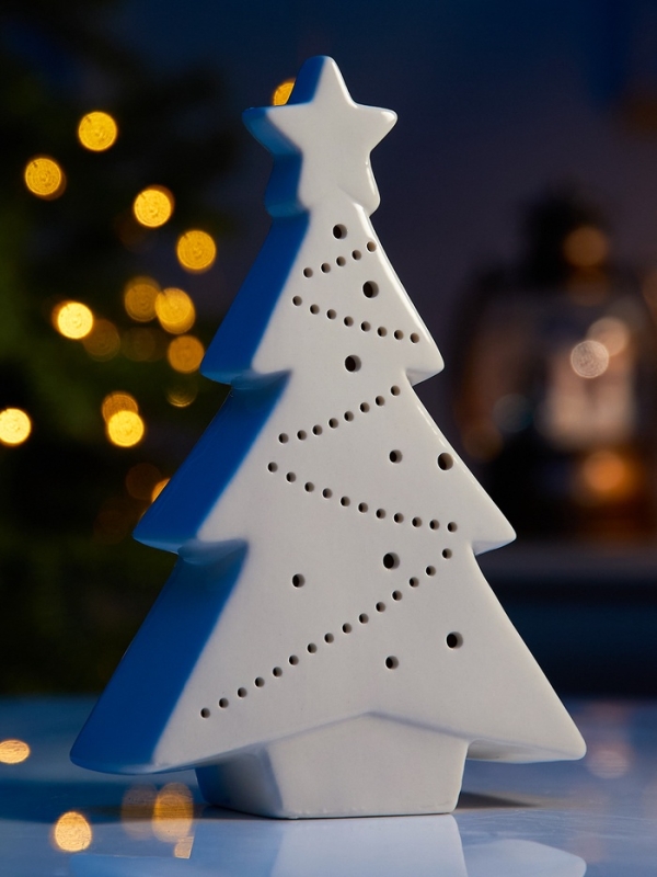 Светодиодная фигура Светодиодная фигура "Белая елка" 17.3х11.3х4.5, 1 LED, LR44x3(в компл.), Т/БЕЛЫЙ