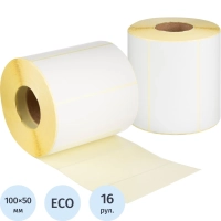 Термоэтикетки ЭКО 100х50, 1000 шт/рул, вт.40,  16 рул/уп