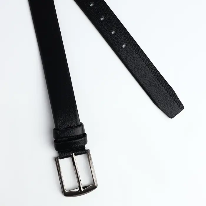 Ремень мужской &laquo;Великан&raquo; для полных, винт, ширина 3.5 см, пряжка металл, чёрный