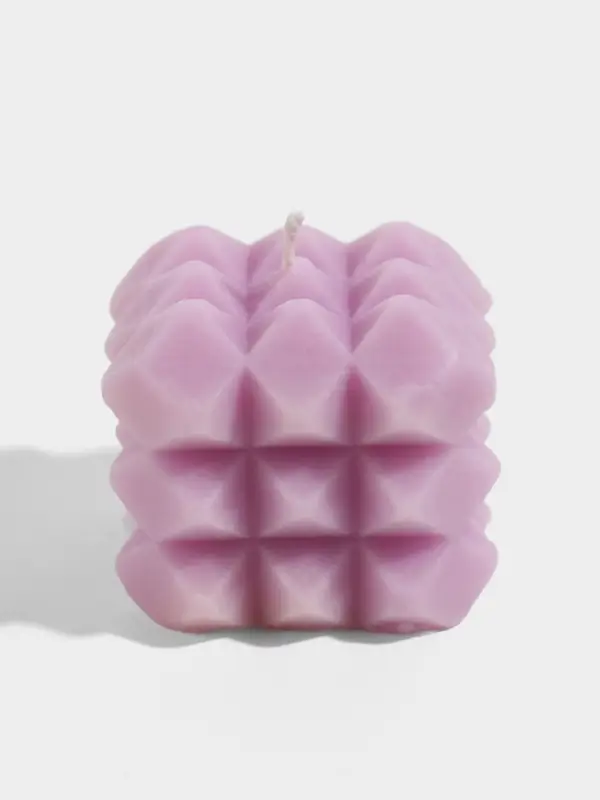 Свеча &laquo;Ромбики&raquo;, 6&times;6&times;6 см, соевый воск, МИКС