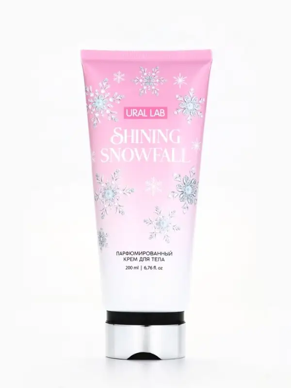 Крем для тела новогодний парфюмированный Shining Snowfall, 200 мл, URAL LAB