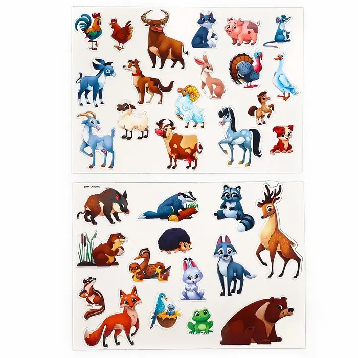 Настольная магнитная игра для малышей &laquo;Животные&raquo;, 28&times;20 см