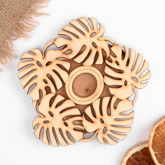 Подставка под горячее Подставка под горячее "Листочек", 11 см, можжевельник