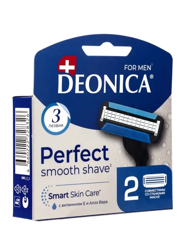 Сменные кассеты DEONICA 3 FOR MEN , 2 шт Сменные кассеты DEONICA 3 FOR MEN , 2 шт