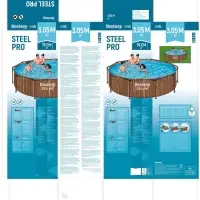 Бассейн каркасный Steel Pro, 305&times;76 см, круглый, цвет рейка, 561VP Bestway