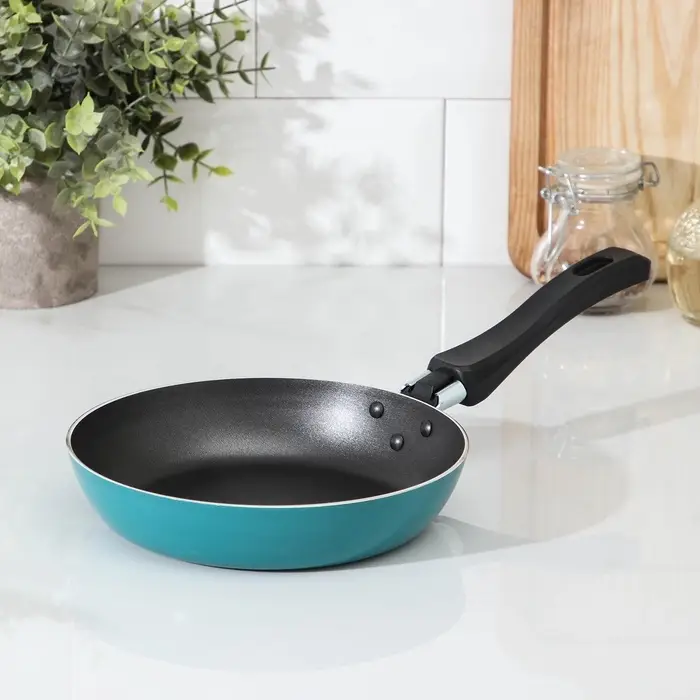 Сковорода Colibri, d=18 см, пластиковая ручка, антипригарное покрытие, алюминий, зелёная