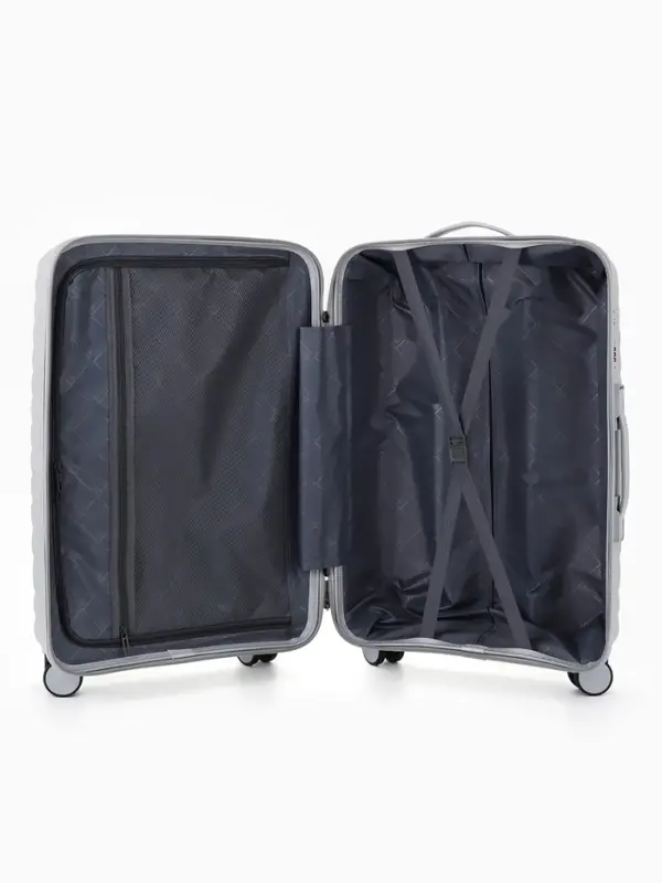 Чемодан на колёсах, 24", кодовый замок, 40&times;24&times;65 см, серый