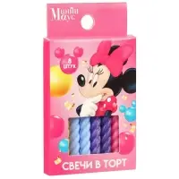 Набор свечей для торта "С Днем Рождения", 8 штук, Минни Маус