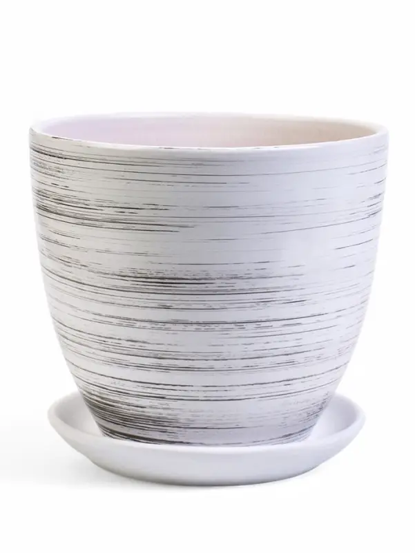 Горшок цветочный поддоном  5 л,  керамика, День (М) Горшок цветочный поддоном  5 л,  керамика, День (М)