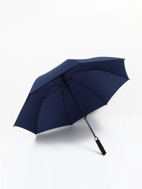 Зонт - трость полуавтоматический &laquo;Однотон&raquo;, эпонж, 8 спиц, R=60/70 см, d=120 см, синий