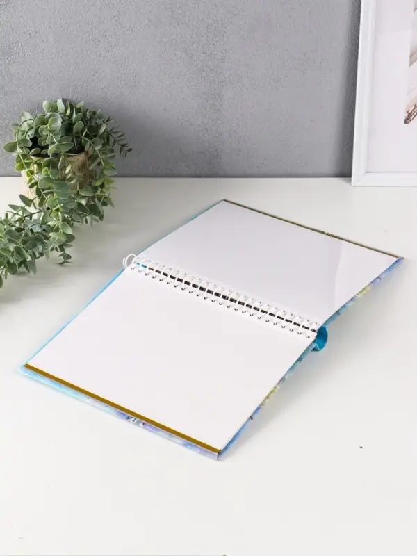 Фотоальбом 10 магнитных листов "Причал" 23X28см, пер-т внутр.спираль, 3D эффект