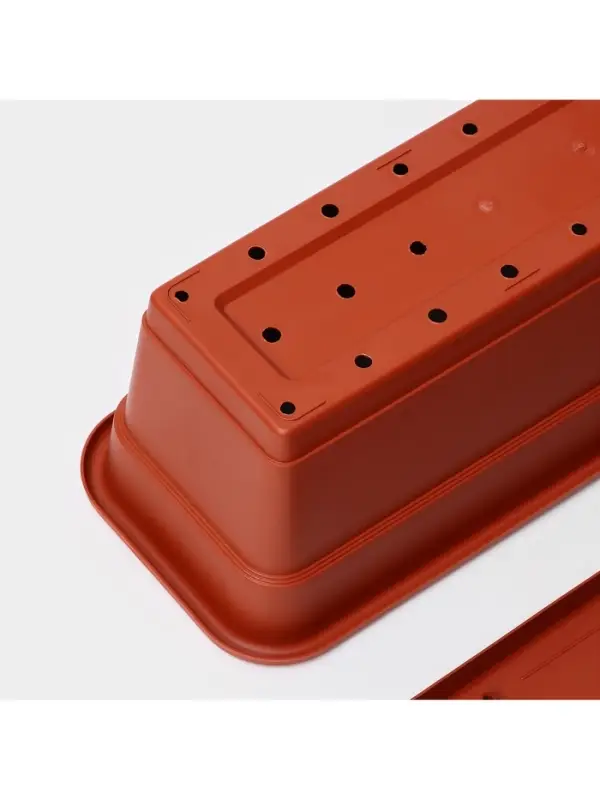 Ящик балконный для цветов, 12 л, 60 см, терракотовый