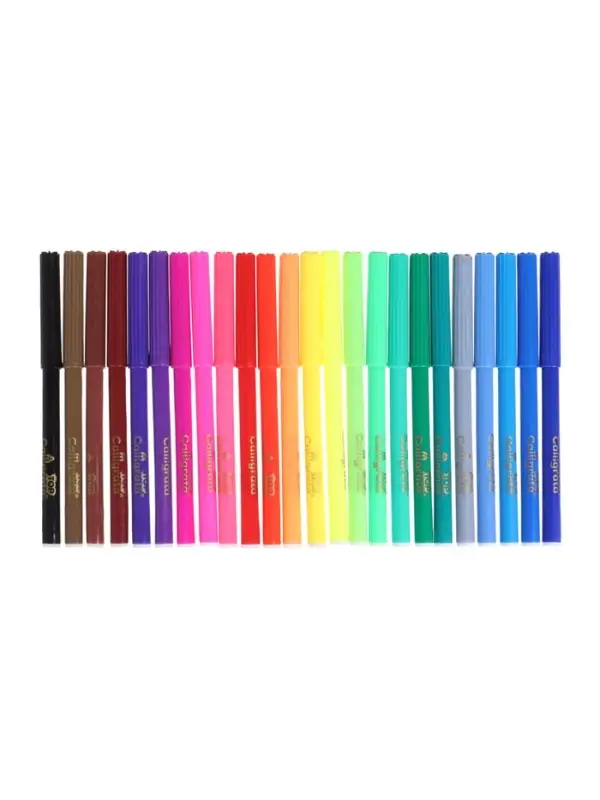 Фломастеры 24 цветов, Calligrata TOP, в картонной коробке