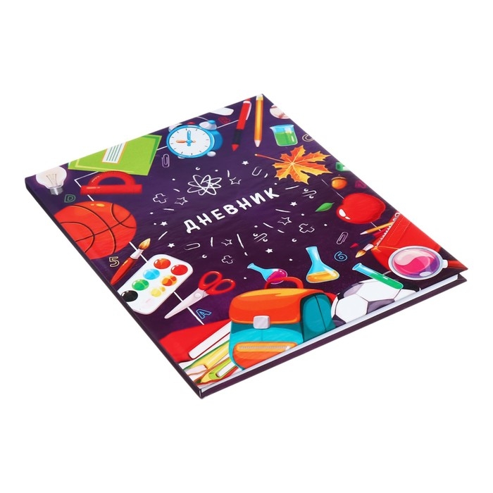 Дневник для 1-4 классов "Снова в школу. Коллаж", твёрдая обложка, глянцевая ламинация, 48 листов