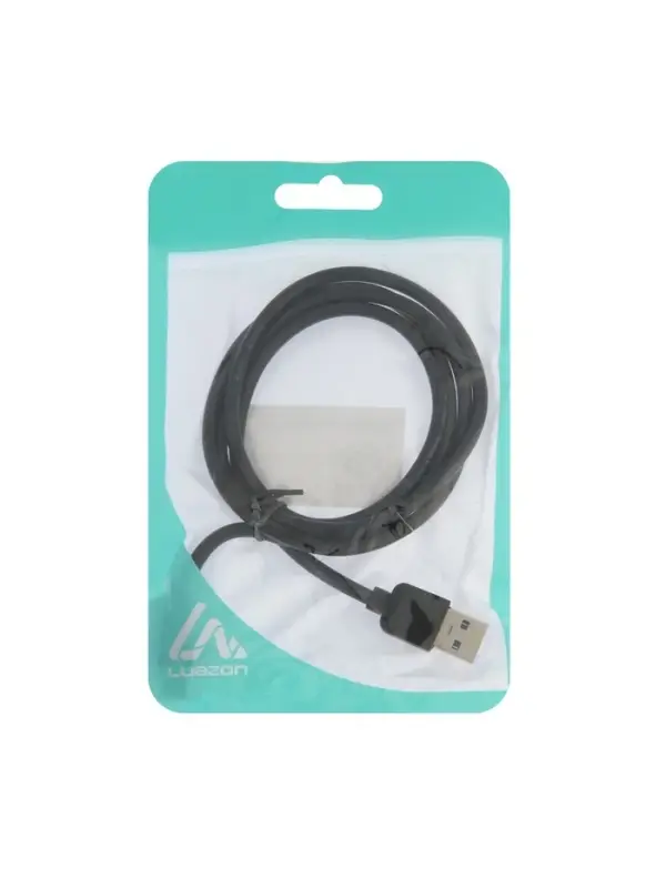 Кабель Luazon, Type-C - USB, 1 А, 1 м, чёрный