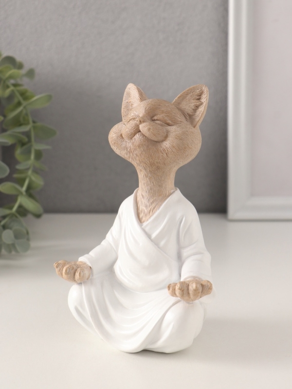 Сувенир полистоун Сувенир полистоун "Кот дзен" 10х6,5х15 см
