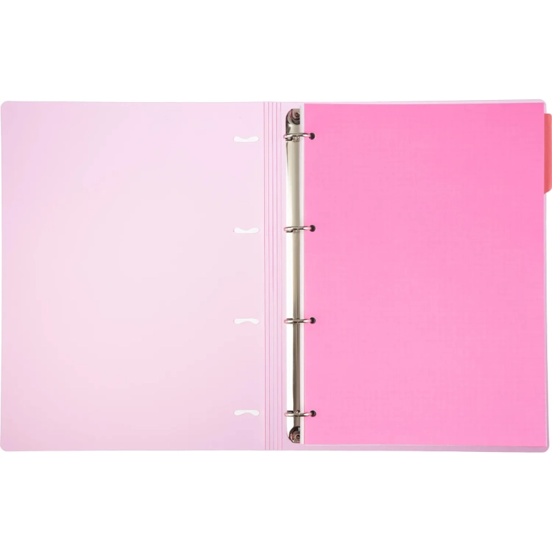 Бизнес-тетрадь Attache Rainbow Style А4 на кольцах, смен.блок, розов