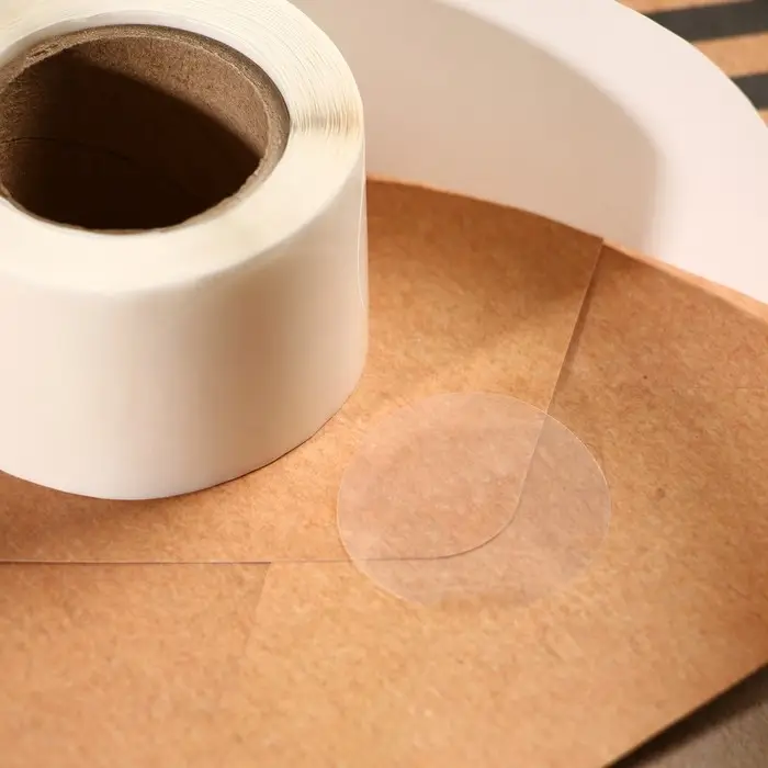 Наклейка прозрачная, без рисунка, 3.8&times;3.8 см, 300 шт.