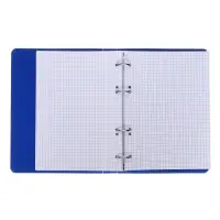 Тетрадь на кольцах Calligrata A5, 80 листов, в клетку, пластиковая обложка, блок офсет, синяя