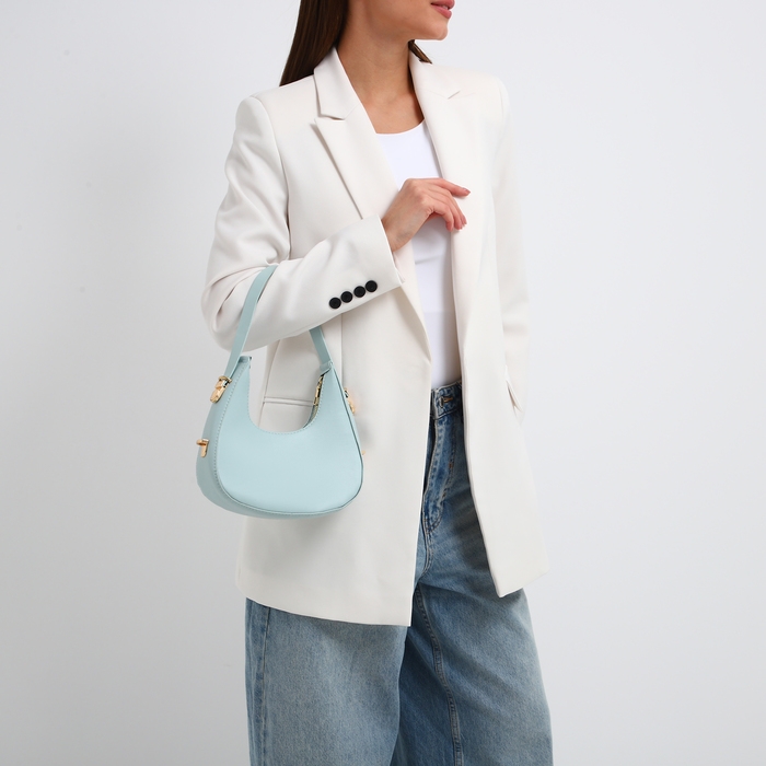 Сумка женская багет на молнии, цвет голубой Сумка женская багет на молнии, цвет голубой