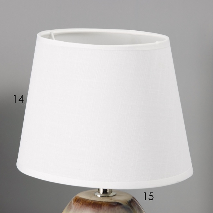 Настольная лампа с абажуром RISALUX «Эвита», Е14, 40 Вт, 20×15×30 см Настольная лампа с абажуром RISALUX «Эвита», Е14, 40 Вт, 20×15×30 см