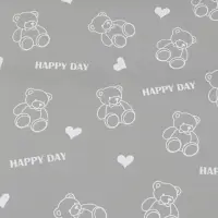 Пленка для цветов "Мишки", белая, 0,7 х 7,6 м, 40 мкм, 200 гр