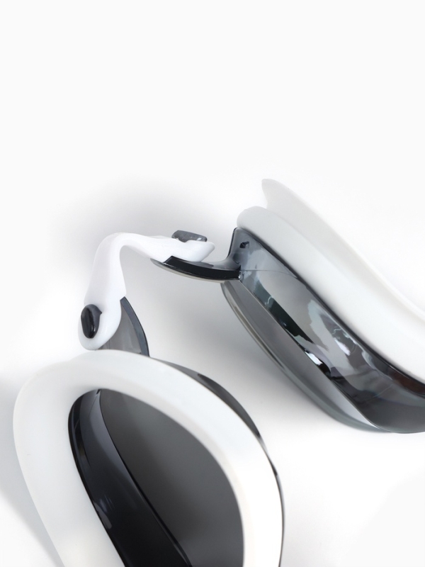 Очки для плавания взрослые, цвет белый зеркальный Очки для плавания взрослые, цвет белый зеркальный