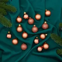 Набор шаров пластик d-3 см, 16 шт "Перламутр"