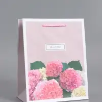 Пакет подарочный ламинированный &laquo;От всей души&raquo;, пыльная роза, 18&times;22.3&times;10 см