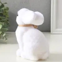Сувенир пасхальный "Белый заяц с бантиком" 8х13х15 см